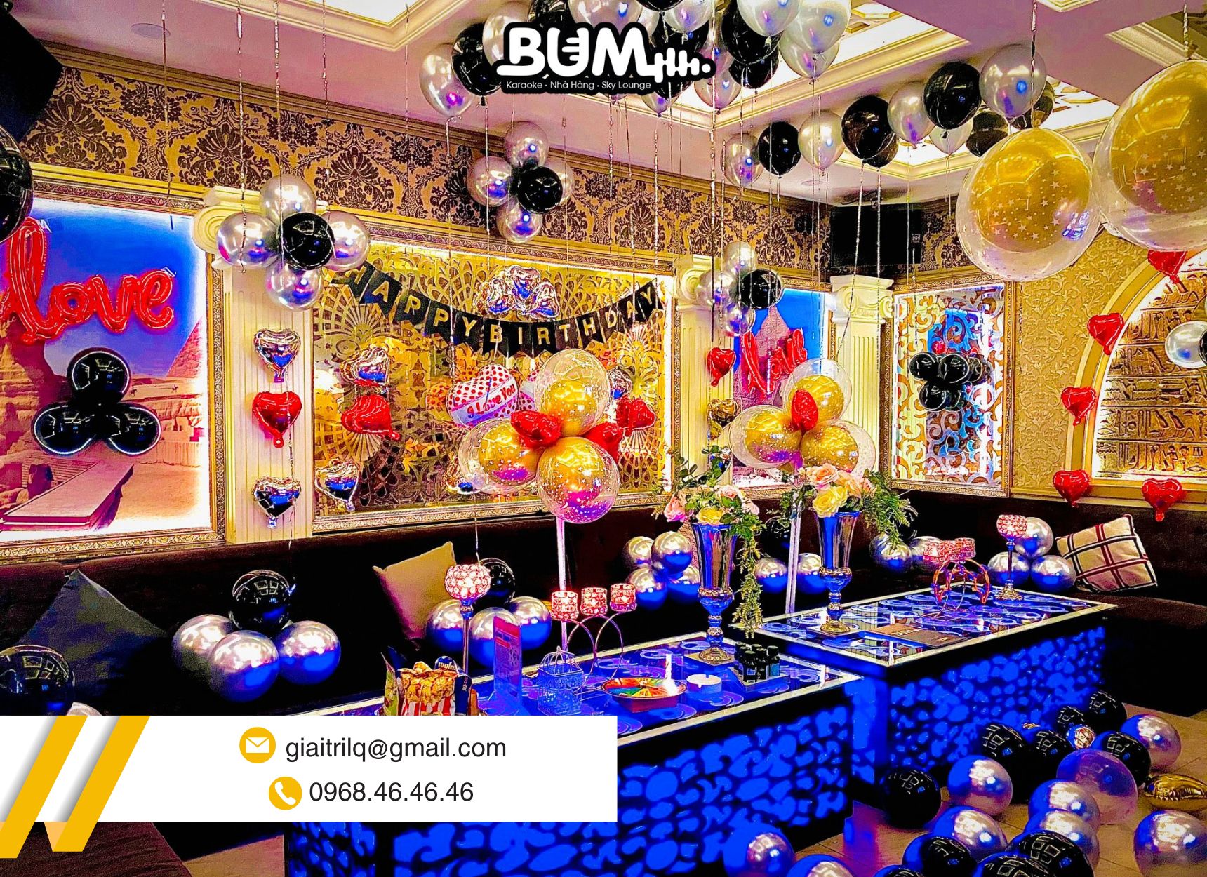 Mẫu trang trí tiệc sinh nhật tại phòng karaoke: Mẫu 3